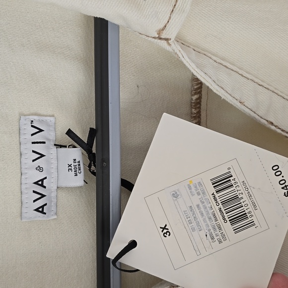 NWT Ava & Viv Cream Denim Dress Size 3x - Picture 2 of 3